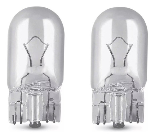 Par Lâmpada Pingo Esmagada T10 Cristal Clear 12v 5w