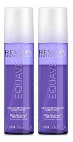 Dúo Spray Acondicionador Azul Rubio Blonde Revlon Equave