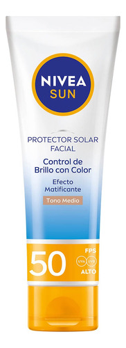 Protector Facial Nivea Sun Control De Brillo Tono Medio 50ml