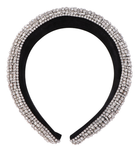 Diadema De Cristal Barroco Plateada Con Diamantes De Imitaci