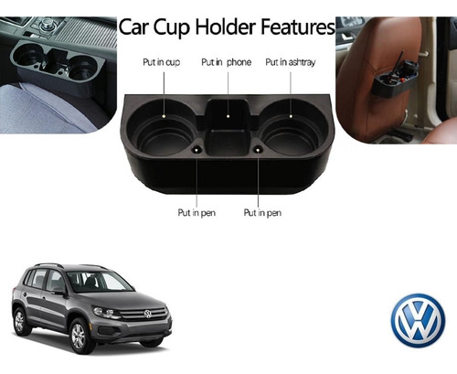 Porta Vasos Con Porta Celular Vw Tiguan 2012