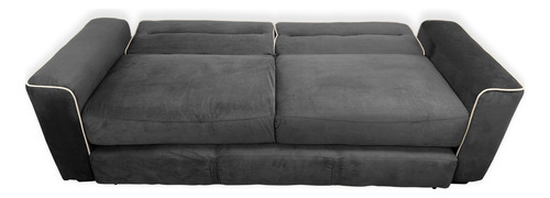 Sofá Cama Sillón Sala Hogar Minimalista 3 Posiciones Gris Liso