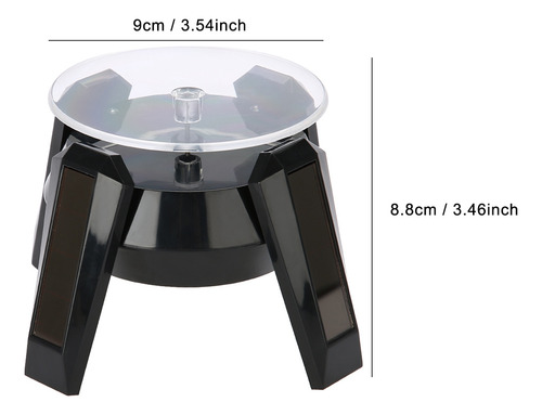 Reloj Solar Con Soporte Para Joyas Giratorio De 360 Grados