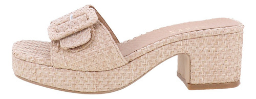 Sandalias De Tacón Ancho Modernas Ajuste Con Hebilla Elo