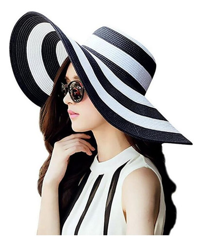 1 Uds. Sombrero De Paja De Ala Ancha Para Mujer, Sombrero De