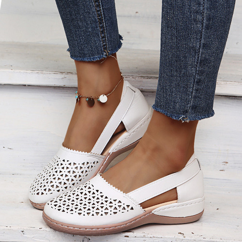 New.. Sandalias Cuña Punta Cerrada Zapatos Enfermera For