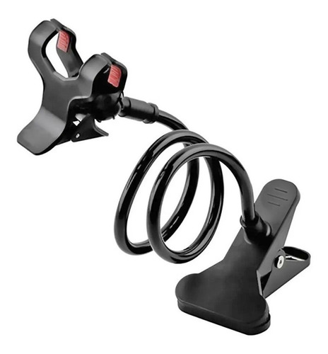 Imagen 3 de 9 de Soporte Con Brazo Flexible Para Celular Y Pinza Broche 360