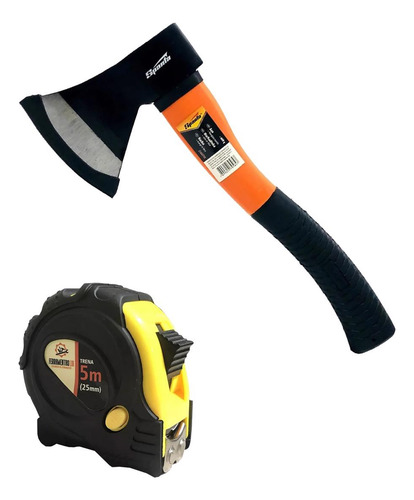 Machadinha 600g Cabo Em Fibra De Vidro Sparta + Trena 5m