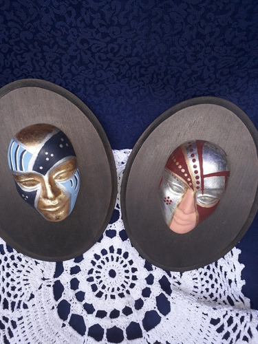 Mascaras De Decoración Sobre Madera (301)
