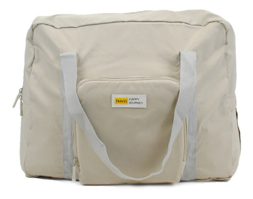 Bolso Para Viaje Con Bolsillo Exterior - Beige