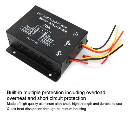Inversor De Voltaje 24 A 12 Volt 30 A -conversor Voltaje
