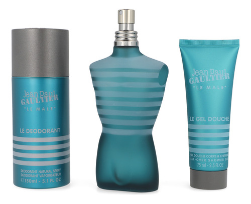 Set Jean Paul Gaultier Le Male 3pz 125ml Edt Spray