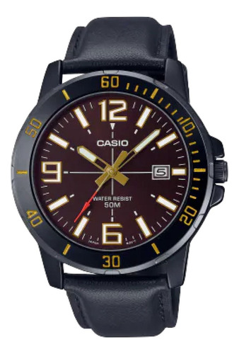 Reloj Hombre Casio Mtp-vd01bl-5bv Negro Analogo