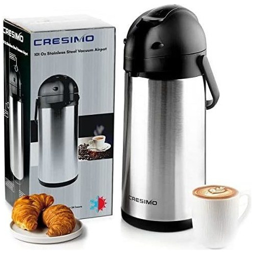 Termo De Acero Inoxidable Para Café 3 Litros Plateado