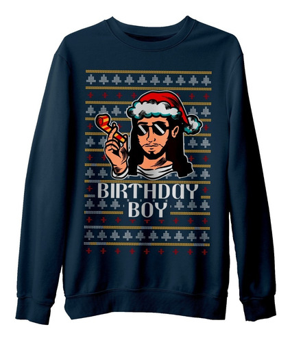 Sudadera Sueter Ugly Jesús Birthday Boy Christmas Colores