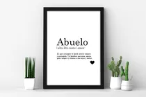 Comprar Cuadro Día Del Padre Definicion Texto - Regalo Para Abuelo