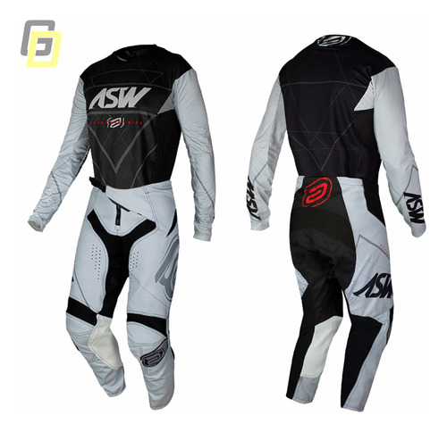 Kit Conjunto Asw Podium Vertice 21 Motocross Trilha Enduro 