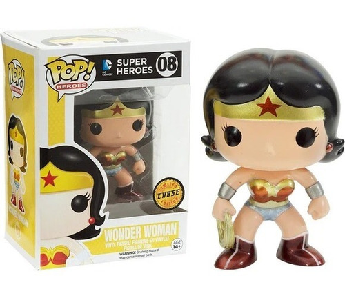 Funko Pop Wonder Woman 08 Chase Metallic Dc Superheroes
