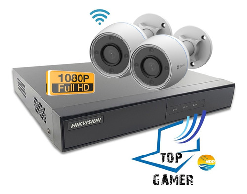 Kit Dvr Hikvision Ezviz 4 Canal 1080p H3c 2k Alarma Luz Mdp