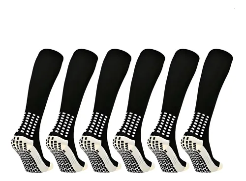J Colour Kit 6 Pares Meia Futebol Trusox Meião Antiderrapante Longo R