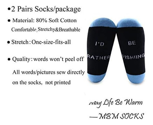 Mbmso 2 Pares De Calcetines Para Amantes De La Pesca Prefier