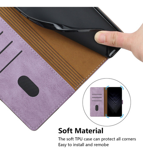 Funda Tipo Cartera De Piel Sintética Para iPhone 12/12 Pro Compatible Con Tarjetero Con Práctico Soporte