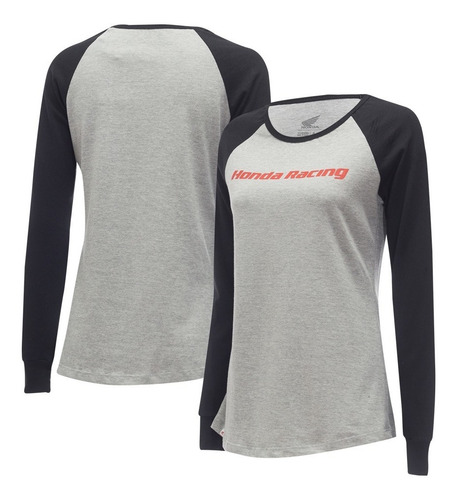 Camiseta Feminina Moto Honda Manga Longa - Coleção Racing - Produto Oficial