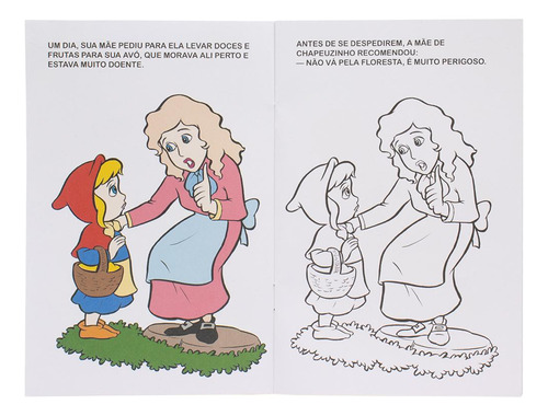 Ler E Colorir Contos Classicos: Chapeuzinho Vermelho, De Marques, Cristina. Editora Todolivro Em Português