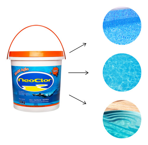 Cloro Orgânico Multiação Proteção Prolongada Eficiente 10kg