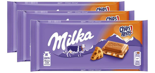 Kit 3 Chocolate Milka Chips Ahoy 100g