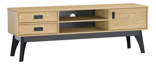 Rack Mueble Tv 2 Cajones 1 Puerta Madera - Berna Home