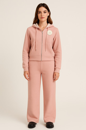 Conjunto De Micropana Acanalada - Temporada Otoño/invierno Coral Lisa Xl
