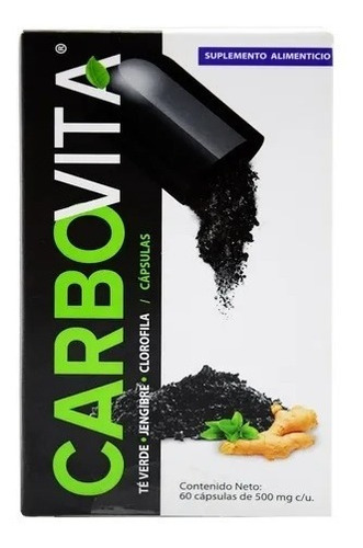 Suplemento en cápsula Carbovita Antioxidante Carbon Activado