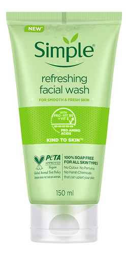 Gel De Lavagem Facial Refrescante Simple Kind To Skin, 150 M