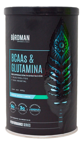 Birdman Bcaa + Glutamina +  Electrolitos 405gr 30 Porciones 