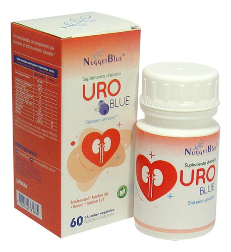 Uroblue Nuggetblue X60 Cap Urinario Arandano Rojo Uva Ursi