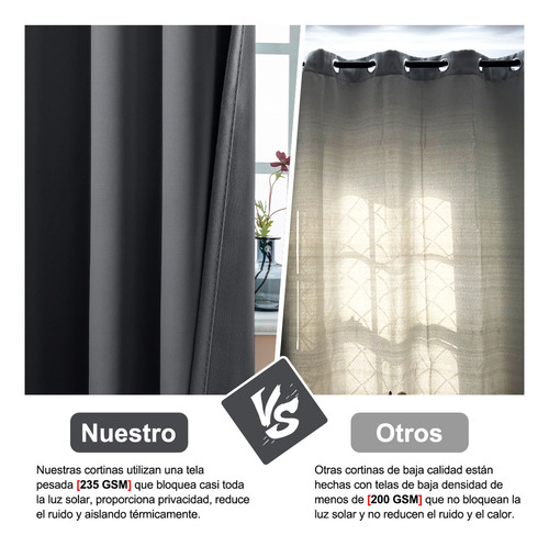 J Cortinas Blackout Con Línea Ondulada Color Raya Gris