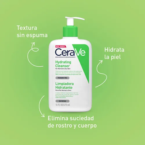 Cerave Limpiadora Hidratante Para Piel Normal A Seca 473ml