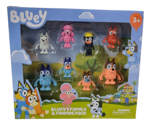 Bluey Amigos Set 8 Figuras Amigos De Bluey Juegos Niños 