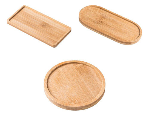 3 Bandejas De Tocador De Madera Para Cocina, Bandeja Para