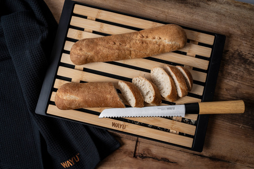 Set Tabla + Cuchillo Para Pan Wayu