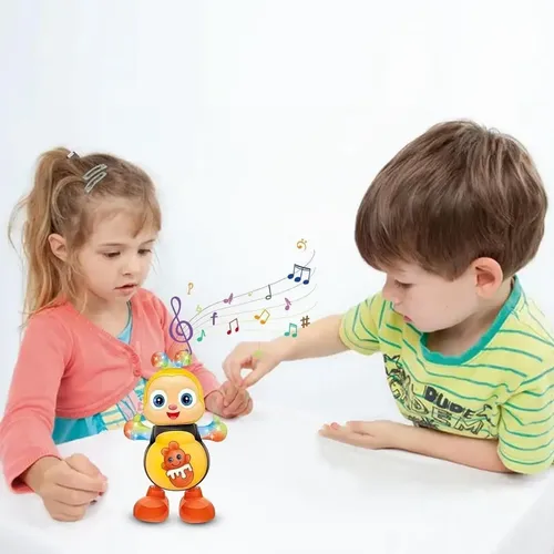 Pack De 2 Abejitas Musicales Con Luces Y Movimiento Oscilante – Juguete Interactivo De PP Para Niños, Estimula La Coordinación Y La Creatividad, Regalo De Cumpleaños Y Navidad
