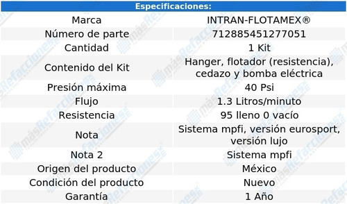 Kit Bomba Gasolina Oldsmobile Cutlass V6 3.1l 94-96