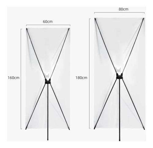 Tripie Publicidad Lona Porta Banner Araña 160x60cm Plastico