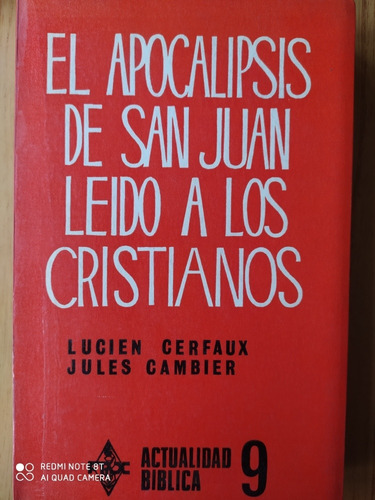 Apocalipsis De San Juan Leído A Los Cristianos / Cerfaux