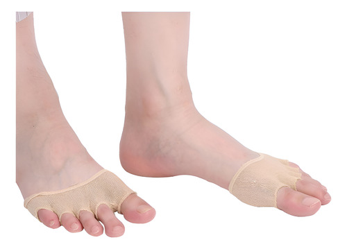 2 Calcetin Media Dedos Pie Frontal Invisible Antideslizante