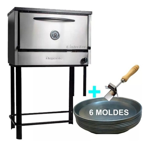 Horno Pizzero 6 Moldes Depaolo + 6 Moldes Pizzeros + Gancho