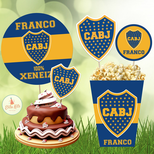 Kit Imprimible Boca Juniors Cumpleaños Personalizado