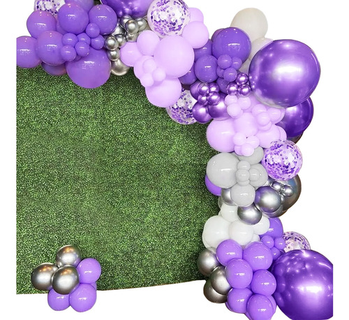 Kit De Arco De Globo Morado Decoraciones De Cumpleaños Fiest