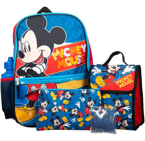 Mickey Mouse Character Kids Juego Mochila 5 Piezas Con Lonch